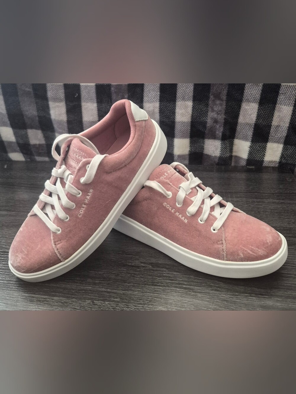 Cole Haan Women's Pink Suede Low-Top Sneakers